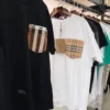 BURBERRY TEE - Áo BBR Pocket Check (Black) [Mirror Quality]